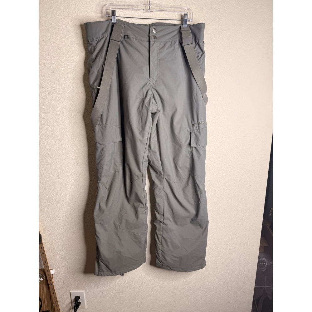 M3 Millennium Three Gray Ski Pants L Yoho Insulated Cargo Snowboard Suspenders